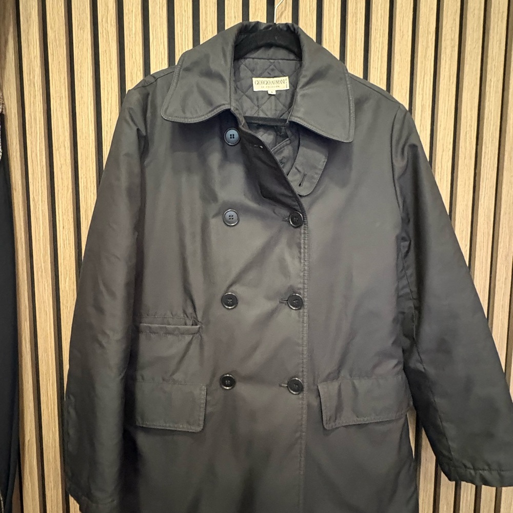 Giorgio Armani Black Trench Coat